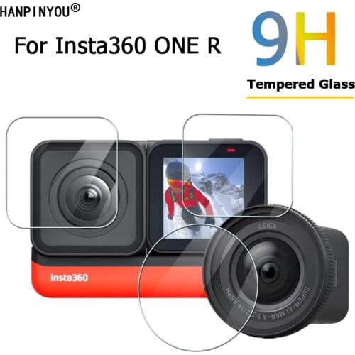 For Insta360 ONE R Twin / 1-Inch Edition 9H 4k Wide Angle Leica Camera Lens / LCD Screen Tempered Glass Protector Film For ONER