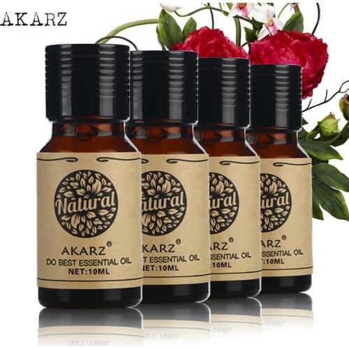 AKARZ Famous brand Cherry blossom Neroli Gardenia Helichrysum essential oil For Aromatherapy Massage Spa Bath skin care 10ml*4