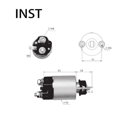 ELECTROMAGNETIC SWTICH SOLENOID FOR 12V 0.8KW 31204-PA5-911 31204-PA5-991 31204-PC1-004 053400-5280 ND 053400-5282 ND 053400-52