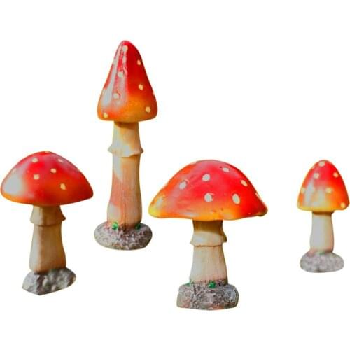Mushroom Lawn Art Decoration Garden Sculpture Patio Ornaments Kindergarten Courtyard Hotel Decoration For Plants And Flower Pots