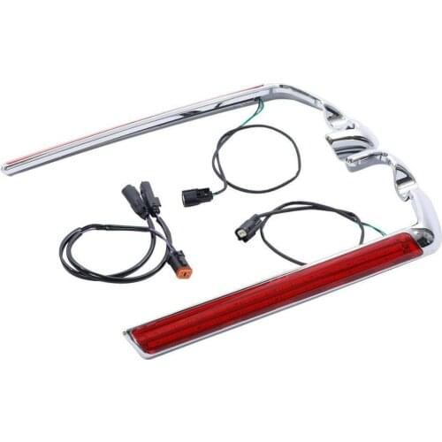 Motorcycle Saddlebag Housing Tail Light Lamp LED Red Lens For Harley Electra Glide/FLHX/FLHXS/Touring Road King 2014-2018