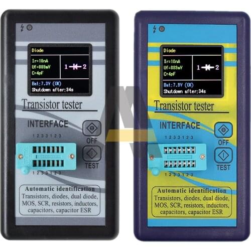 Multi-purpose Transistor Tester Diode Thyristor 128*160 Capacitance Resistor Inductance MOSFET ESR LCR Meter TFT Color Display