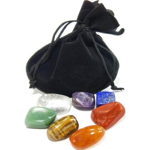 7Pcs Multicolor Natural Stone Prayer Faith Meditation Inspirational Collection