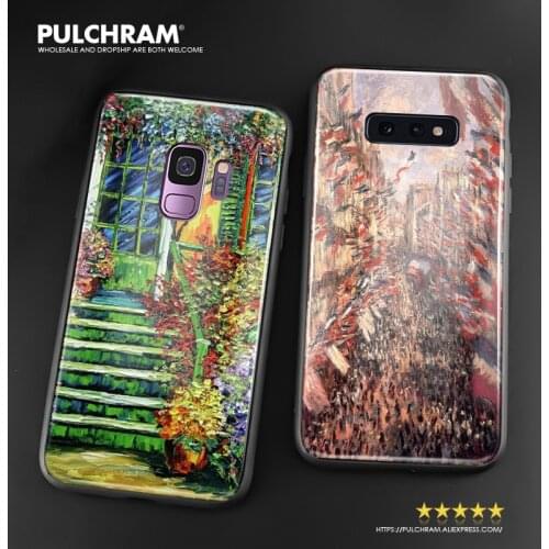 Monet Masterpieces Paintings art soft silicone glass phone case cover shell for Samsung Galaxy S8 S9 S10e S10 Note 8 9 10 Plus