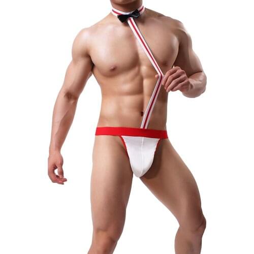 New Sexy Men Underwear Male Lingerie Jockstrap G String Thongs Mens Underpants Pure Cotton Solid Briefs Panties Male Bodysuit