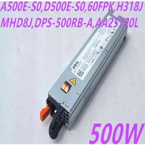 New PSU For Dell PowerEdge R410 500W Power Supply A500E-S0 D500E-S0 60FPK H318J MHD8J DPS-500RB-A AA25720L
