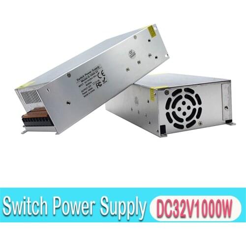 Single Output Switching power supply 1000W 32V 31.3A Driver Transformers AC110V 220V TO DC32V SMPS for Led Lamp CCTV 3D Printer