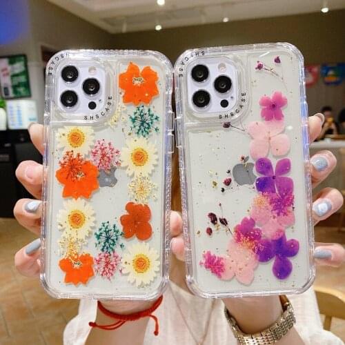 Sumkeymi Exquisite flower transparent phone case for iPhone 12 11 Pro max 8 7 PLUS XR XS Shockproof Frame soft cover