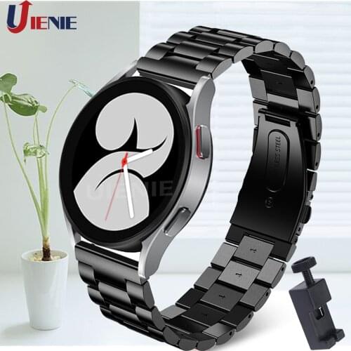 Watch Band for Samsung Galaxy Watch 4 40mm 44mm Classic 42mm 46mm Strap Stainless Steel Bracelet Watchband Wristband with Tool