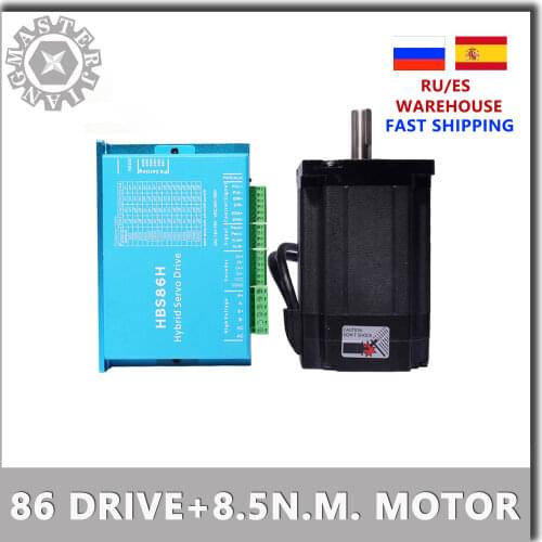 Nema 34 Stepper Motor Driver Servo Motor 86HSE8.5N+HBS86H Closed-loop step motor 8.5N.m Nema 34 86 Hybrid closed loop 2-phase