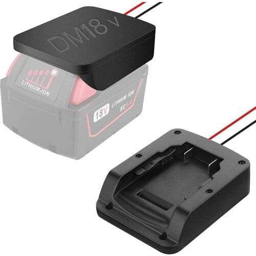 18V Li-ion Battery Power Mount Connector Adapter Dock Holder 14 awg Wires For Makita Bosch Dewolt Milwaukee 18V Lithium Battery