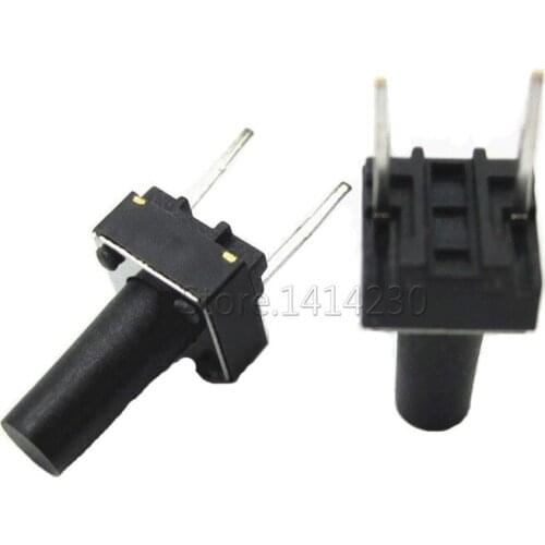 100Pcs Tactile Switch Momentary Tact 6x6x11 6*6*11mm Middle pin 2pins