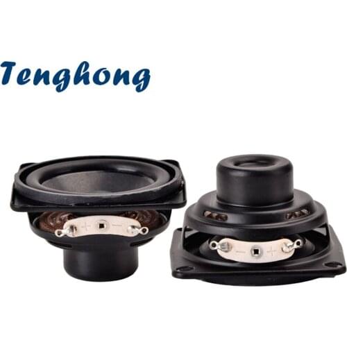 Tenghong 2pcs 8Ohm 10W Full Range Speaker 53MM Audio Portable Speakers 16 Core Rubber Edge For Home Theater Loudspeakers DIY