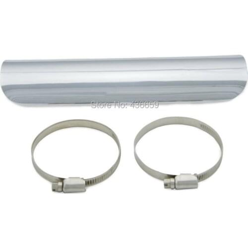 9" Length Chrome Universal Exhaust Heat Shield Fits All 1.8-2.75" Diameter Pipes Exhaust Heat Sheild For Harley Sportster Sevent