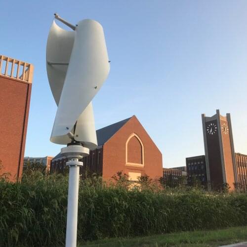 Vertical wind turbine 300w wind turbine generator 12v /24v with MPPT wind solar hybrid charge controller