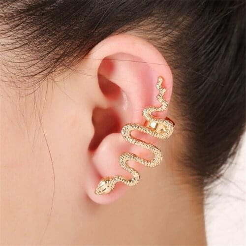 1PC Vintage Hyperbole Cobra Snake Earrings for Women Men Jewelry Punk Animal Ear Stud Handmade Stud Earings E232