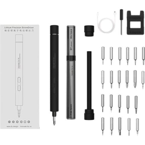 1 Set Mini Electric Screwdriver Portable Cordless Power Screw Driver Kit 22 Screwdriver Bits Set for Small Device Repair