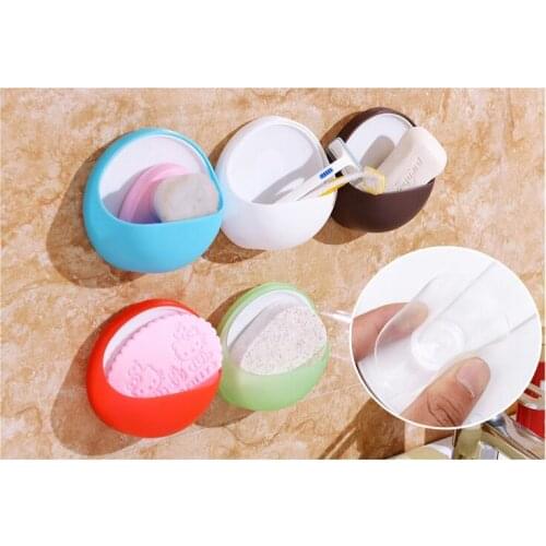 1PC Toothbrush Sucker Holder Practical Cup Organizer Toothbrush Rack Bathroom Shelf Kitchen Wall Mounted Storage Rack LF 246