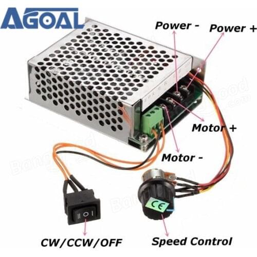 10-50V 40A PWM DC Motor Speed Controller Regulator CW CCW Reversible Pulse Driver Free Shipping