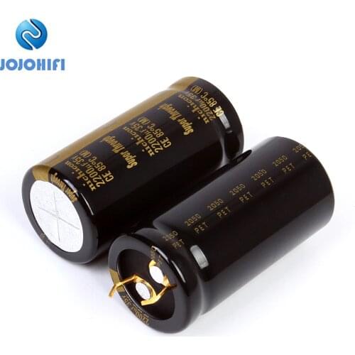 2pcs 2200uF 35V Nichicon 22x45mm KG Super Through Pitch 10mm 35V/2200uF Electrolytic Capacitors Gold-plated Copper Feet