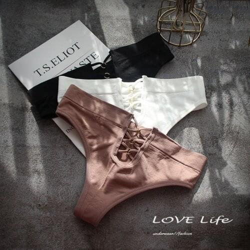 2021 New Womens Sexy Panties Underwear Seamless Thongs Low Waist Female Hollow Out Solid Panty Female Lingerie Tangas