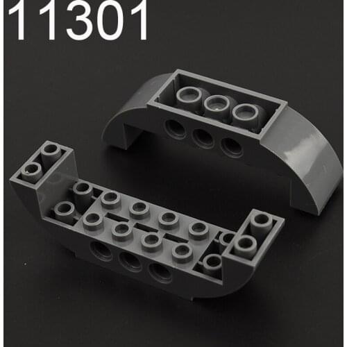 4pcs Building block 11301 Slope, Curved 2 x 8 x 2 Inverted Double accessories parts MOC DIY Education Build Toys Brick