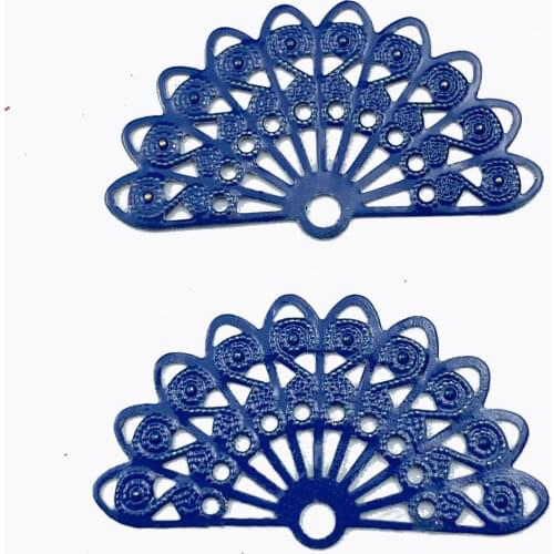 20 pieces/lot 21*38MM metal Filigree Sector headwear accessories Jewelry DIY Components