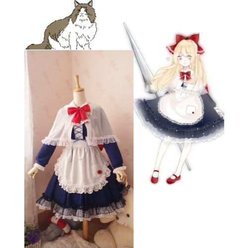 Amine Touhou Project Shanghai Maid Dress Cospaly Costume Sizes S-XXL Custom-made 2021 New