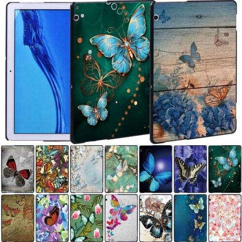 Tablet Case for Huawei MediaPad T3 8.0/MediaPad T3 10 9.6"/MediaPad T5 10 10.1" Slim Hard Back Cover Case + Stylus
