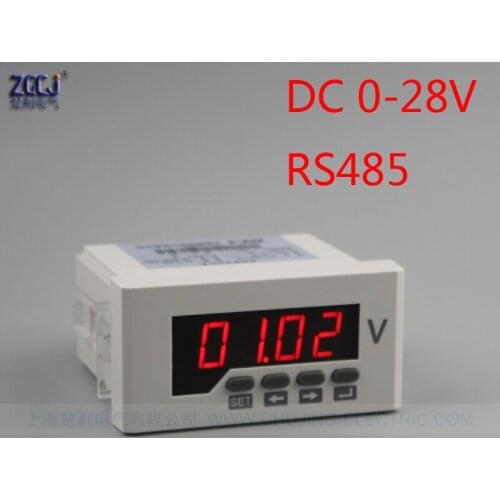 DC voltage digital panel meter DC 0-28V votlage meter with RS485 communication function DC voltage