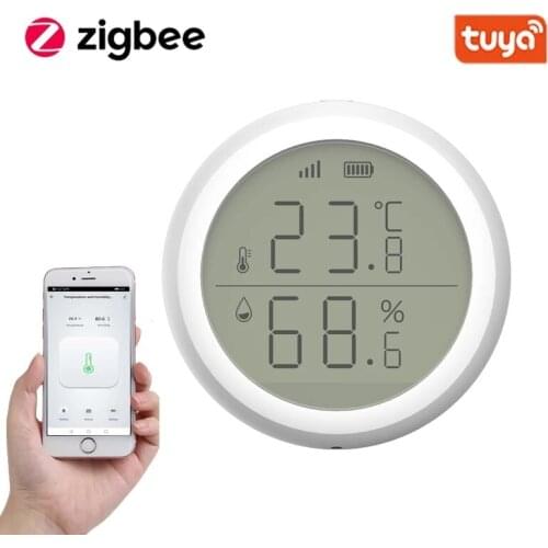 Tuya ZigBee Smart Home Temperature And Humidity Sensor With LED Screen Works With Home Assistant and Tuya Zigbee Hub