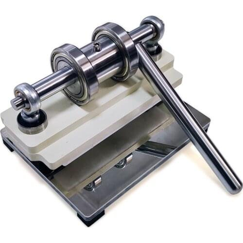 Double Wheel Hand Leather Cutting Machine Photo Paper Sheet Cutter DIY Leather Die Cutting Punching Tool Manual Press