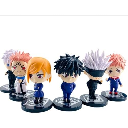 New 30Pcs Jujutsu Kaisen Kento Nanami Nobara Kugisaki Yuji Itadori Satoru Gojo Inumaki Toge 3.5-4” 9-10CM Action Figures Toy