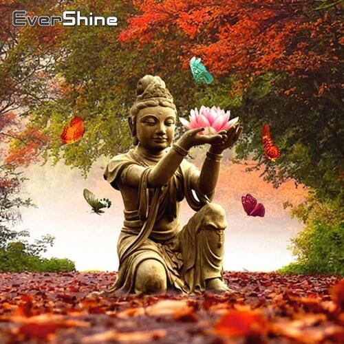 EverShine Diamond Embroidery Buddha Full Drill Display Diamond Painting Religion Cross Stitch Diamond Mosaic Rhinestone Pictures