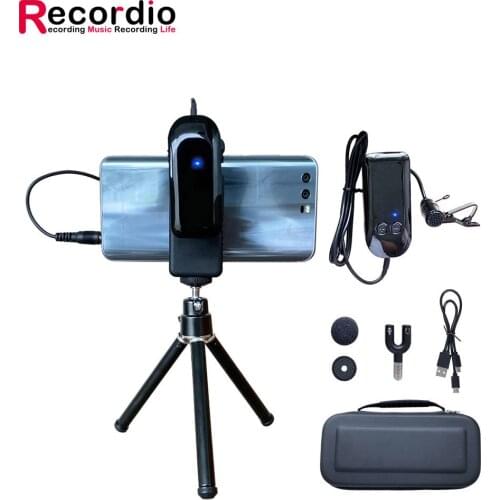 GAW-7511C UHF Lavalier Wireless Microphone With Stand For Mobile Phones Live Interview Microphone Noise Reduction Mikrofon