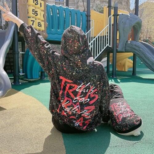 High Street French Bulldog Cotton Graffiti Hoodies Pet Dog Clothes for Small Dogs Adult Matching Clothing Dog Accessories S-4XL