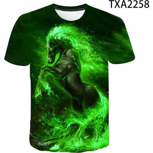 Summer Art Illustration T-shirt Men and Women Boys Fashion Streetwear Boys Girls Printed T-shirt Cool T-shirt 2021