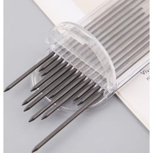 12Pcs 2.0 mm Mechanical Pencil Black 2B Lead Refills Draft Drawing Writing Crafting Art Sketching School Stationery Office