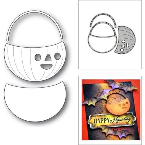 New Halloween Pumpkin Basket Shape 2020 Metal Cutting Dies for DIY Scrapbooking Decor and Card Making Embossing Craft No Stamps