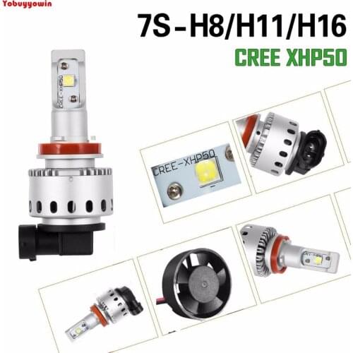 New Play and Pug 7S H7 9005 9006 H11 H8 High Intensity 80W 12000Lms LED headlight Driving Bulbs With Cree XHP 50 Led Chips