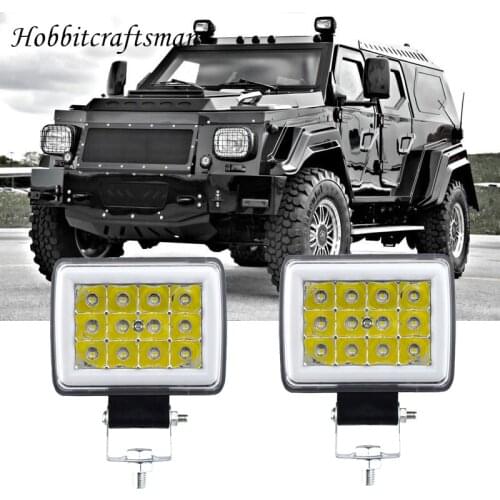 2021 New Led light bar 36w Led bar 12barra Square Spotlight Off road LED work light 12V For Car Truck 4X4 4WD Car SUV ATV