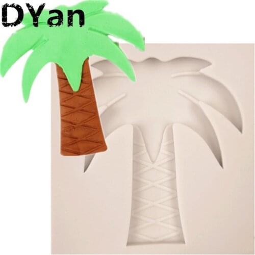 New Product Coconut Palm Fondant Silicone Mold Chocolate Mold DIY Cake Baking Decoration Mold A1575