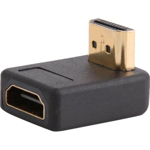 90 Degree HDMI-compatible-compatible A Male to Female Port Adapter Right Angle Extension Converter