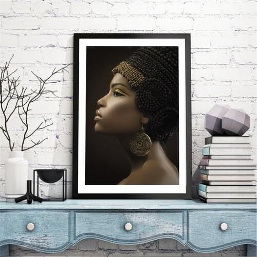 African Woman Poster Paintings for Interior Figure Posters and Prints for Living Room Home Decor Canvas Picture On Loft