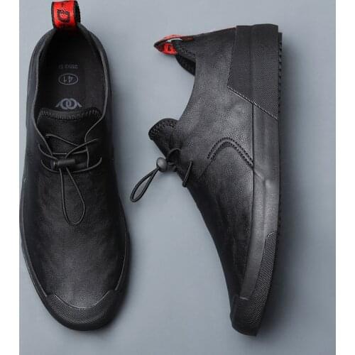 British Style Mens Simple Casual Shoes Spring Autumn Period Mens Leisure Shoes Luxury Breathable Loafers Sneaker