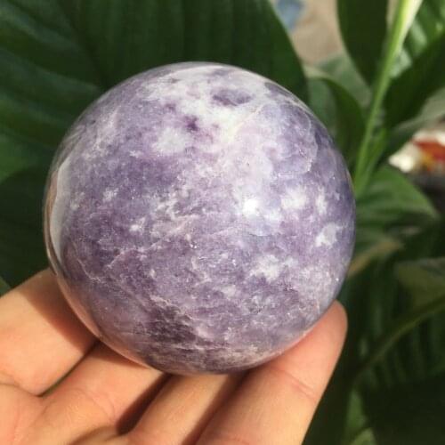 Natural Purple Cloud mother crystal chakra sphere Natural crystal Reiki healing 60-65mm