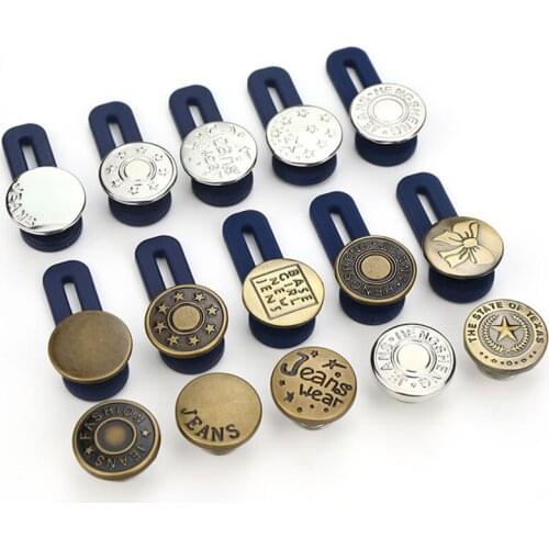 10pcs Jeans Retractable Button Adjustable and Detachable Extension Button, Used for DIY Sewing Supplies of Clothing Jeans