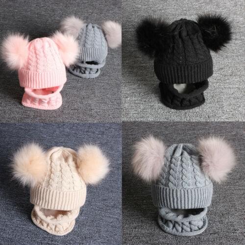 Newborn Kids Baby Boy Girl Pom Hat Children Winter Warm Knit Bobble Beanie Cap