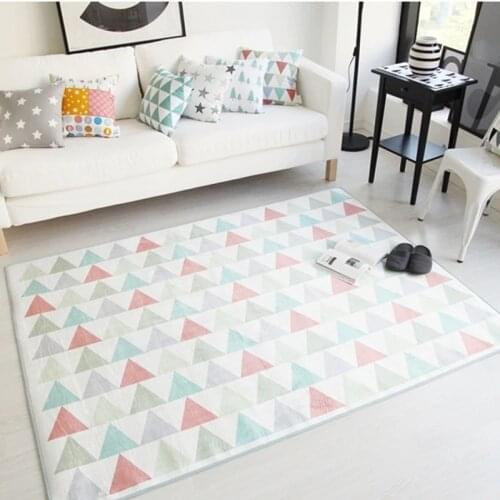 Nordic Rectangle Geometric Carpet For Living Room Floor Mat Kitchen Doormat Bathroom Non-slip Water Absorption Area Rug
