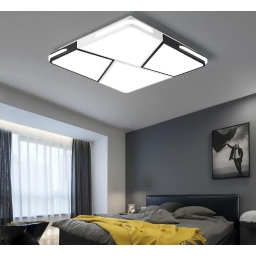Led Ceiling Lamp Geometrical Square Ceiling Light Surface Mounted Bedroom Led Light Ceiling Lighting Dimmable Led Light For Room